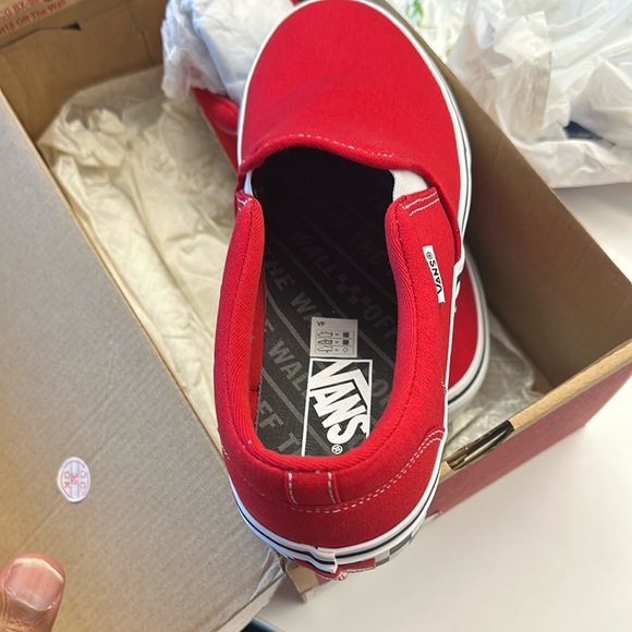 Vans Red Checkerboard Men’s Shoes - Picture 5 of 9